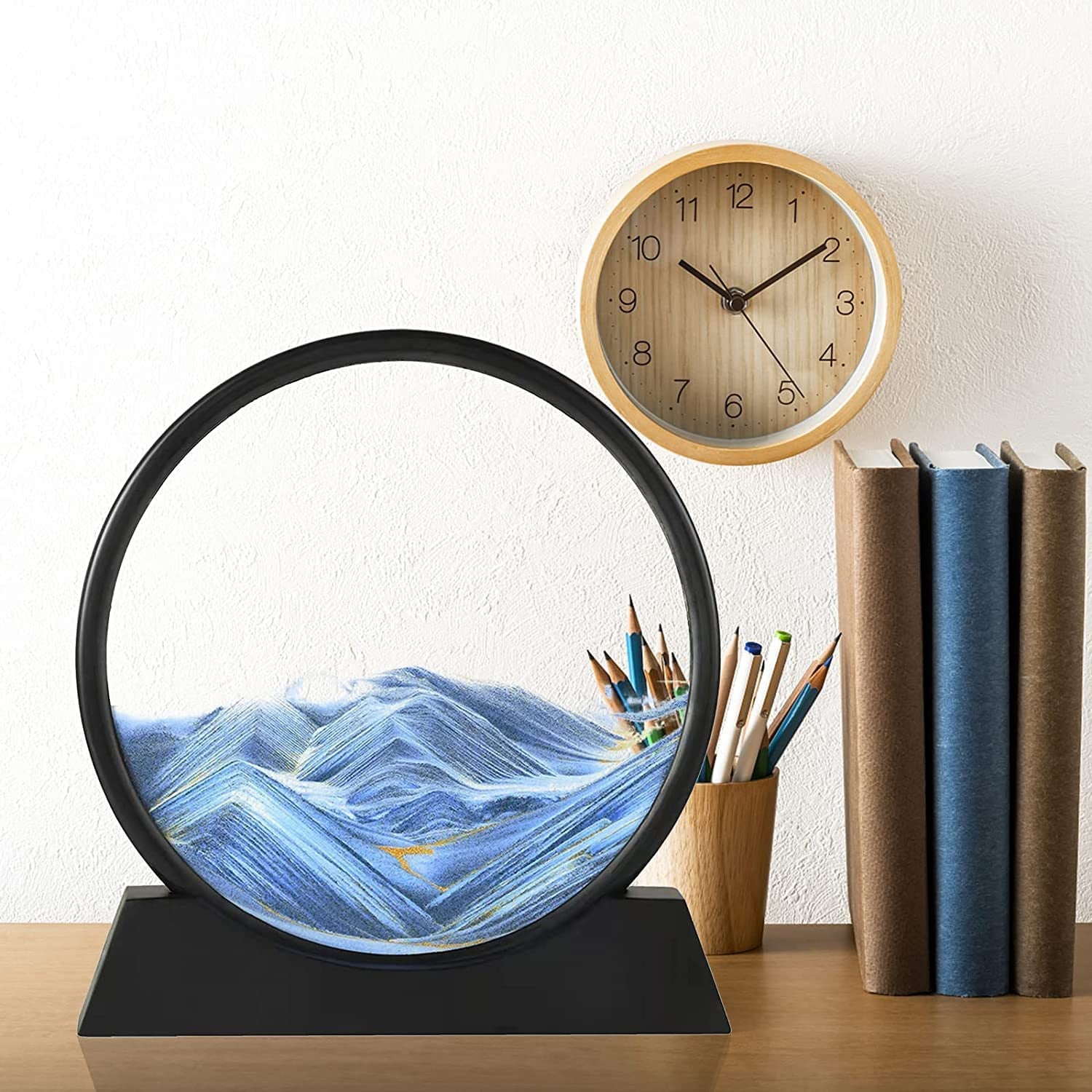 3D Moving Sand Art – Liquid Motion Deep Sea Sandscape with Round Glass Frame (1 Pc) 3D Moving Sand Art – Liquid Motion Deep Sea Sandscape with Round Glass Frame (1 Pc)